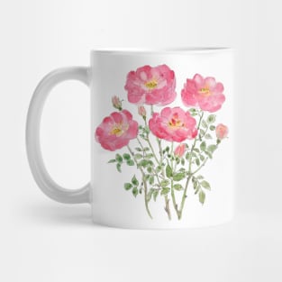 pink rose watercolor Mug